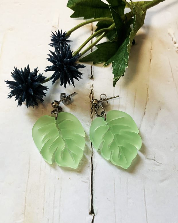 Örhänge - Monstera