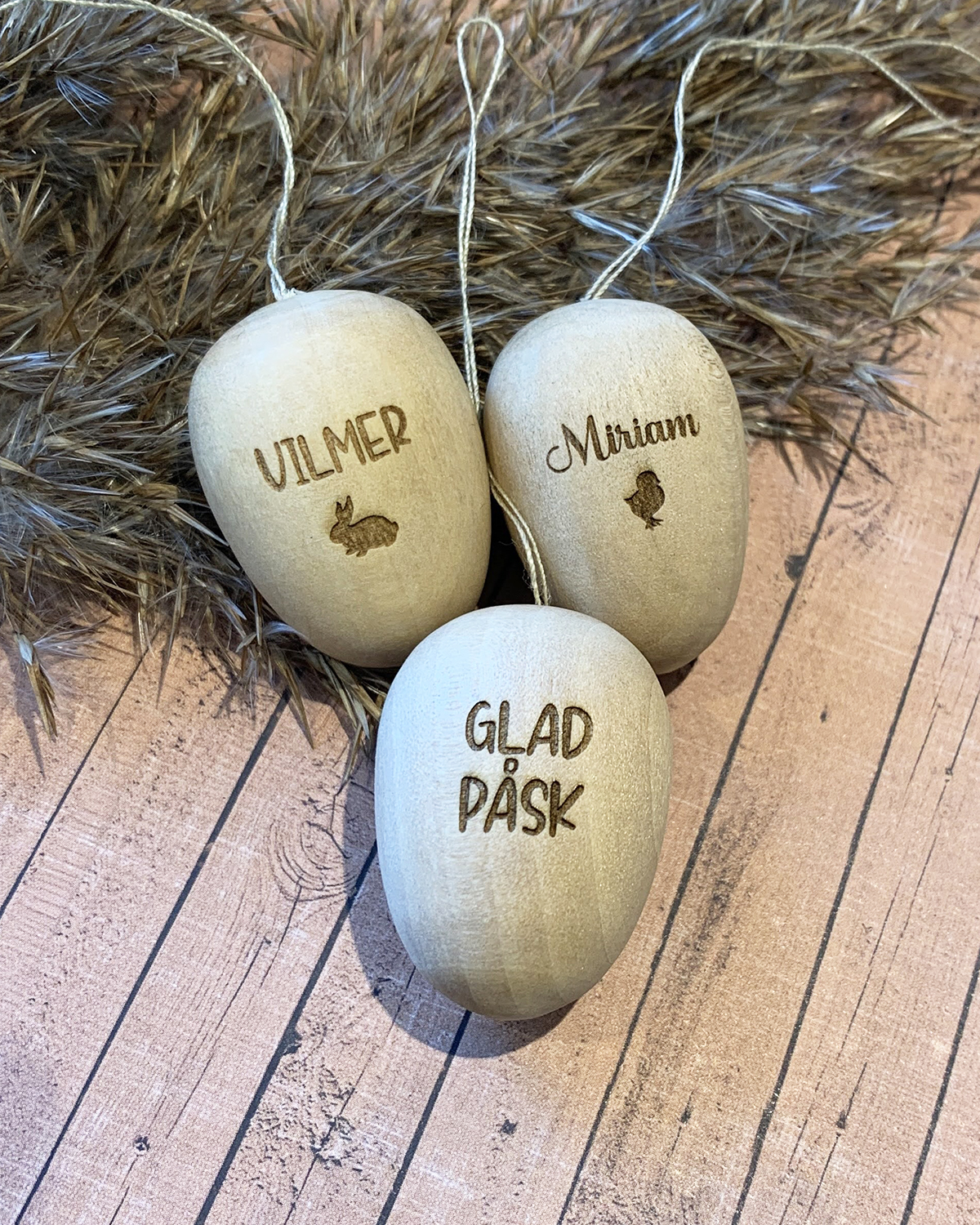 Påskägg i trä