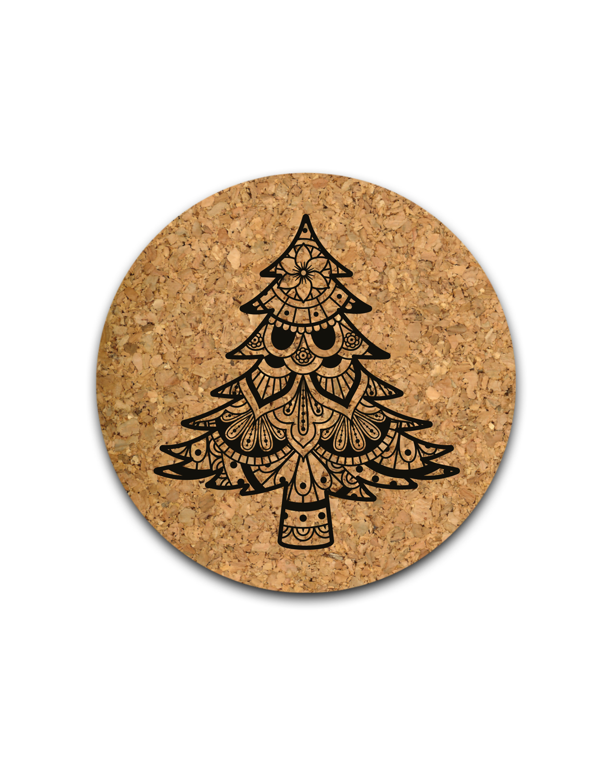 Glasunderlägg i kork - Mandala Christmas - Bild 5