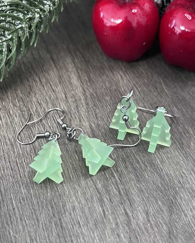 Örhänge - Green Christmas tree - Bild 2