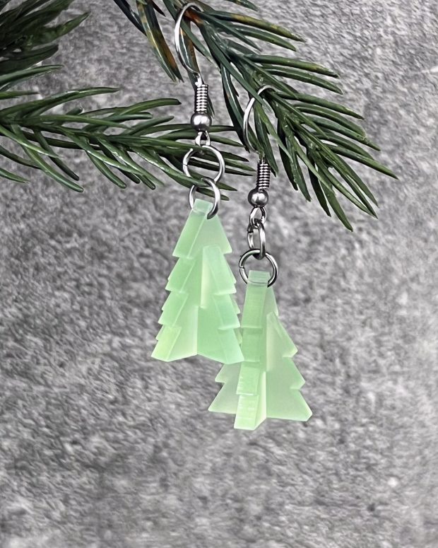 Örhänge - Green Christmas tree - Bild 3