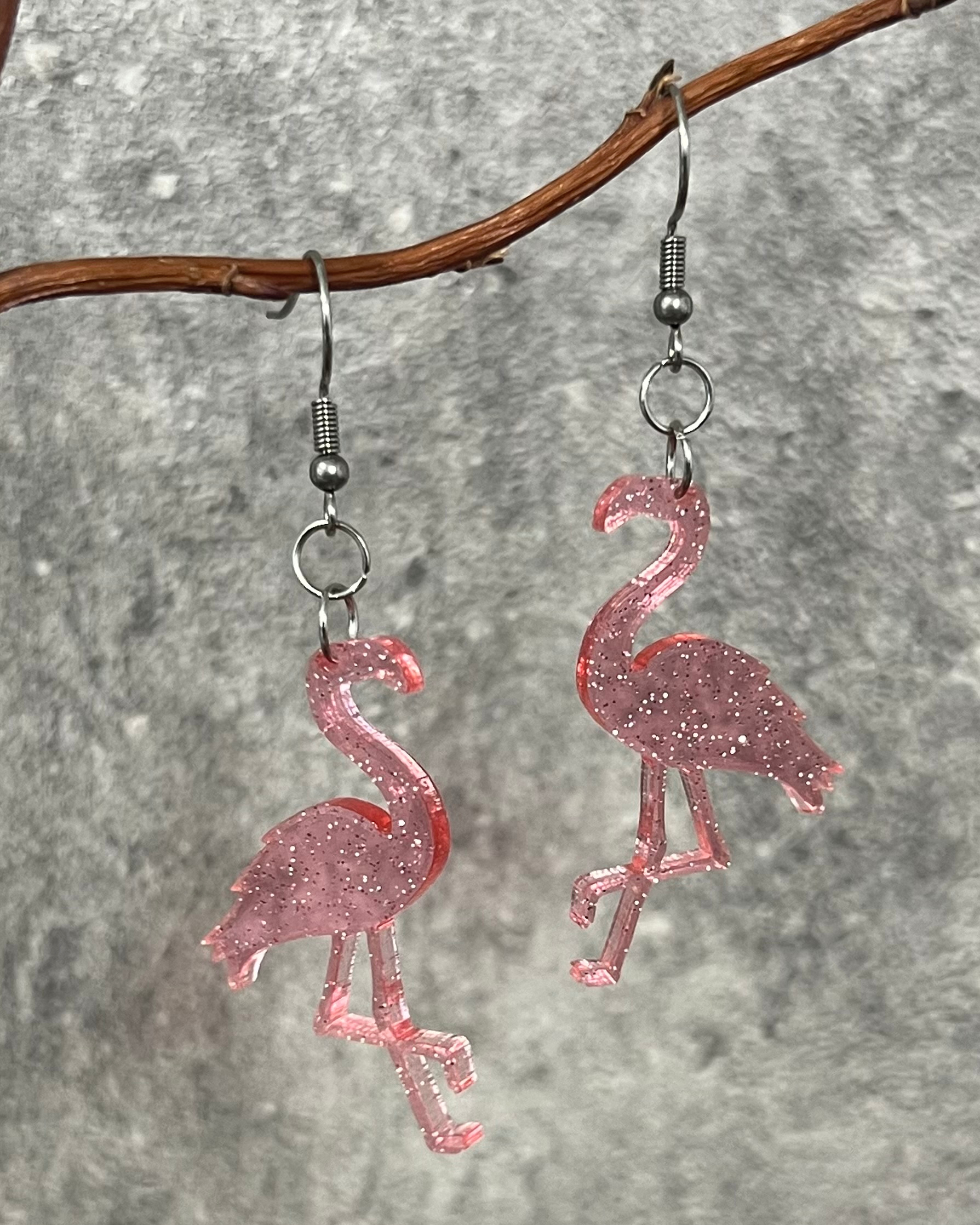 Örhänge - Sparkling flamingo - Bild 3
