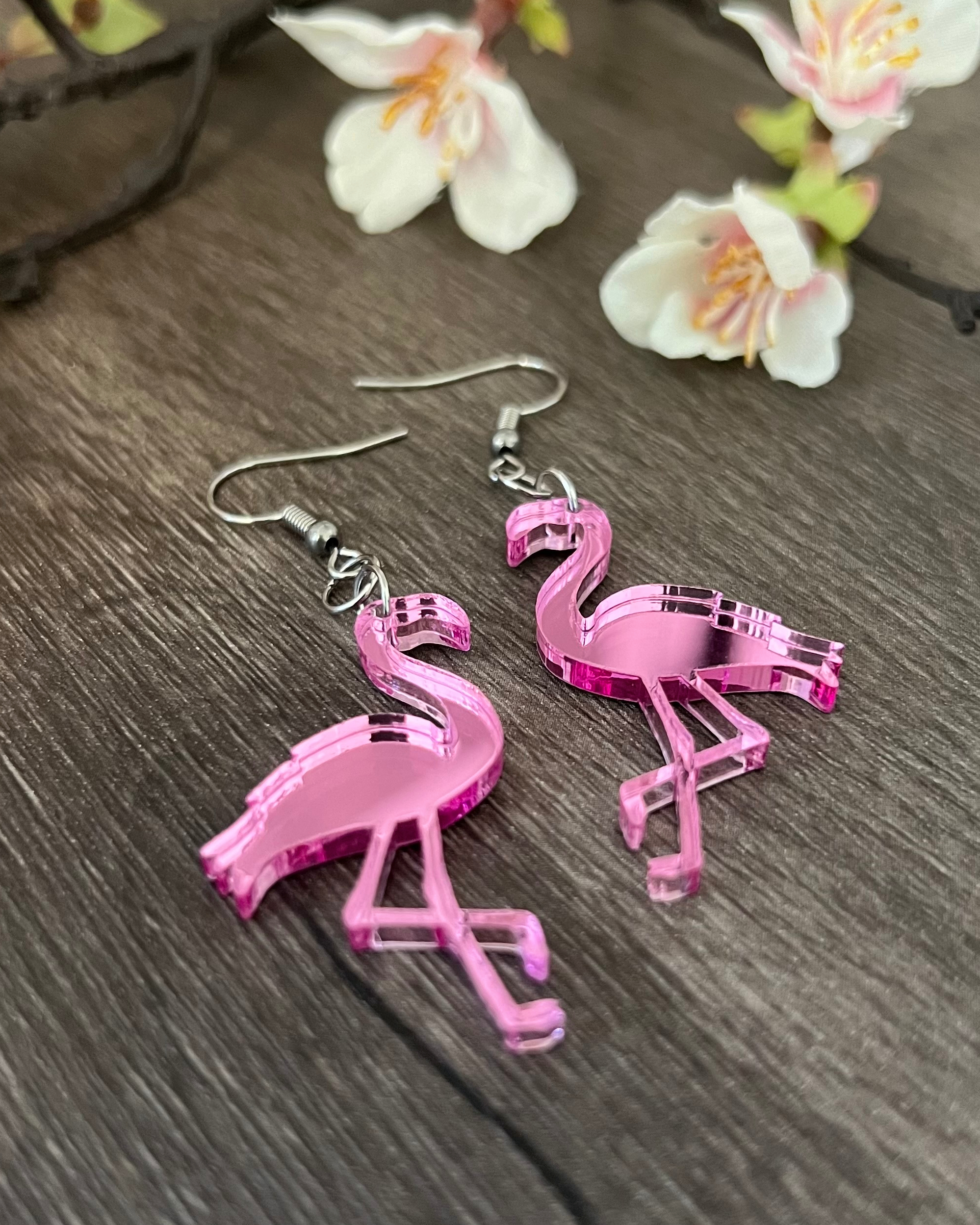 Örhänge - Sparkling flamingo