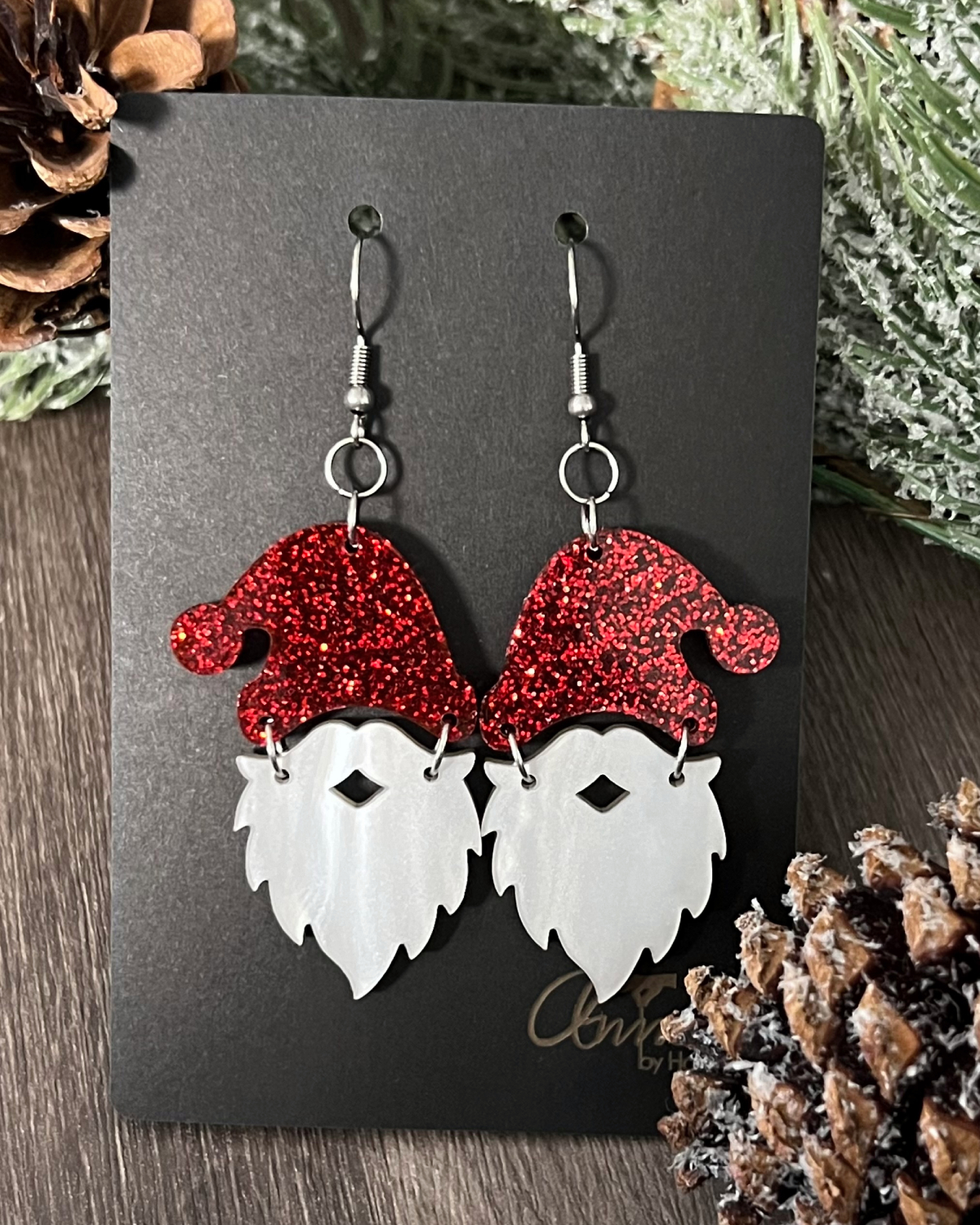 Örhänge - Glitter Santa