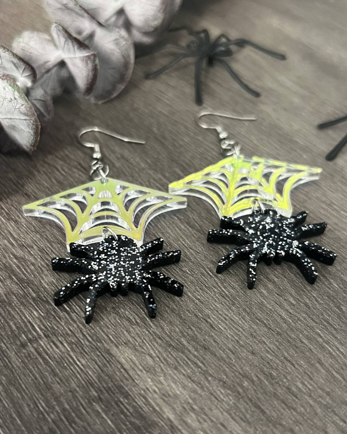 Örhänge - Holo spidernet