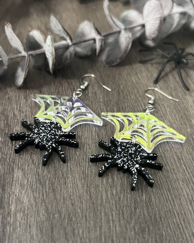Örhänge - Holo spidernet - Bild 3