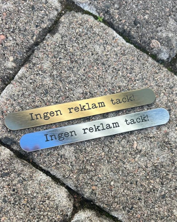 Brevlådeskylt - Ingen reklam tack! - Bild 2