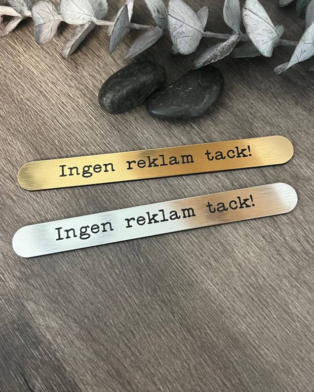 Brevlådeskylt - Ingen reklam tack! - Bild 3