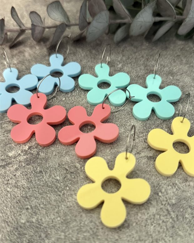 Örhänge - Pastell flower - Bild 7