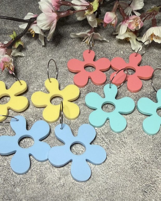 Örhänge - Pastell flower - Bild 9
